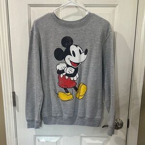 Disney Gray Sweater with Mickey Mouse Design
